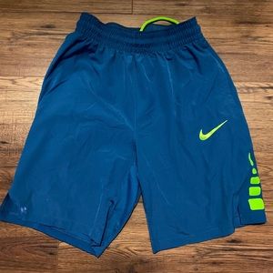 Blue Nike athletic shorts
